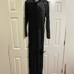 Full see Through Black Dress